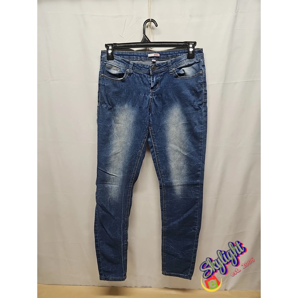 Bongo‎ Women's Blue Y2k Skinny Distressed Denim Jeans Juniors Size 9
